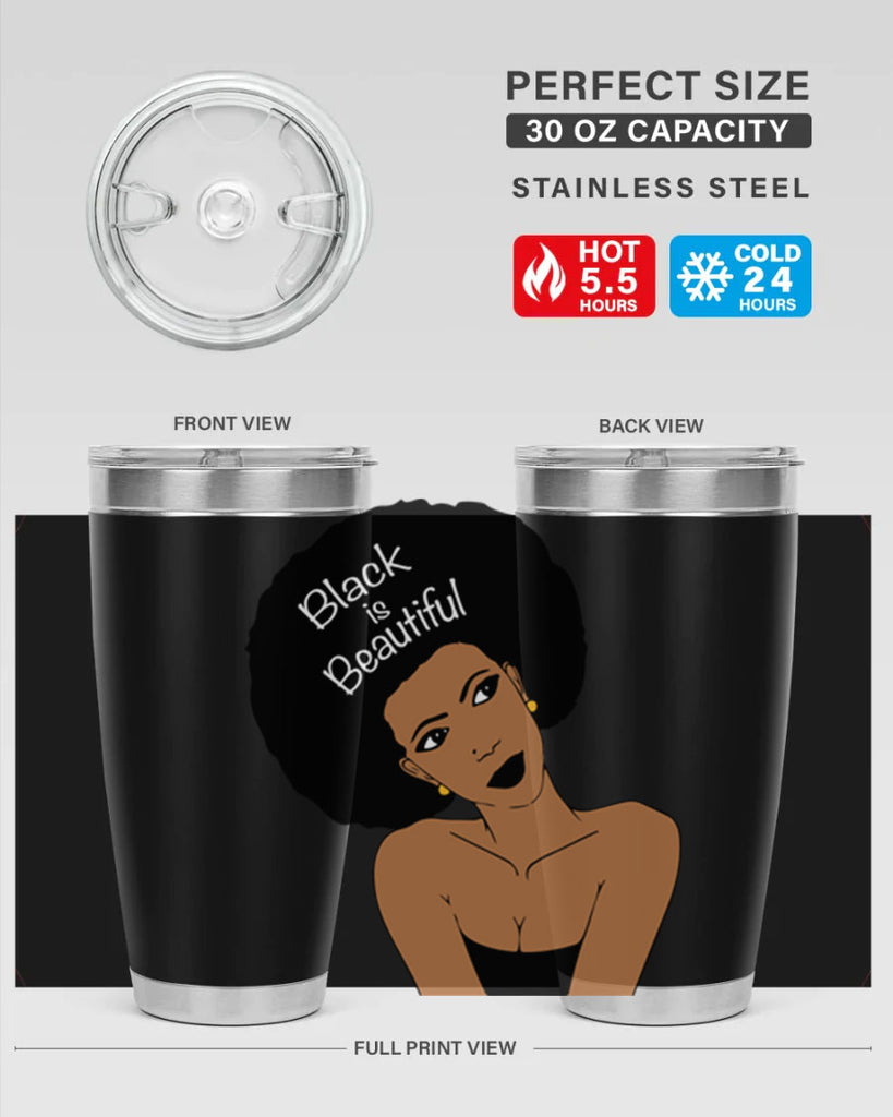 black is beautiful 13#- women-girls- Tumbler