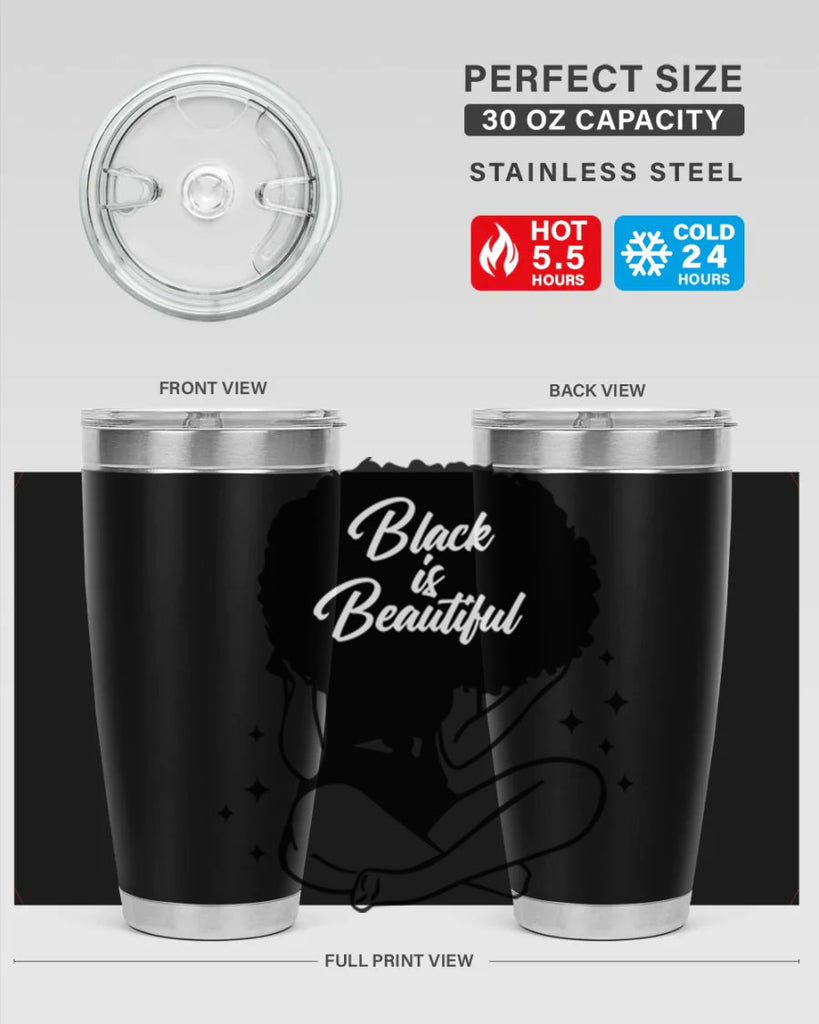 black is beautiful 15#- women-girls- Tumbler