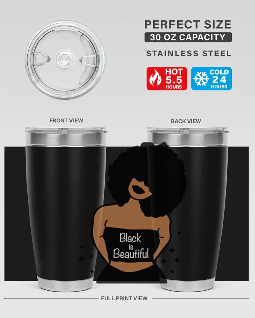 black is beautiful 16#- women-girls- Tumbler
