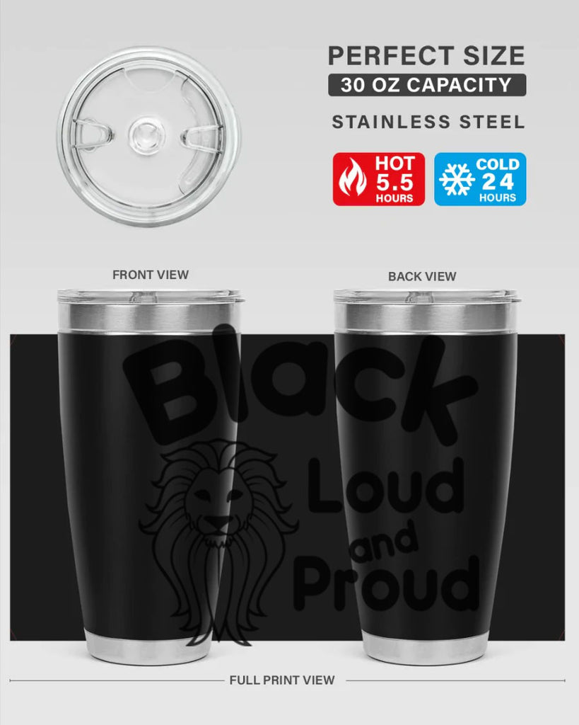 black loud and proud Style 57#- women-girls- Tumbler