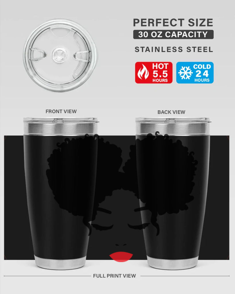 black woman red lips 9#- women-girls- Tumbler