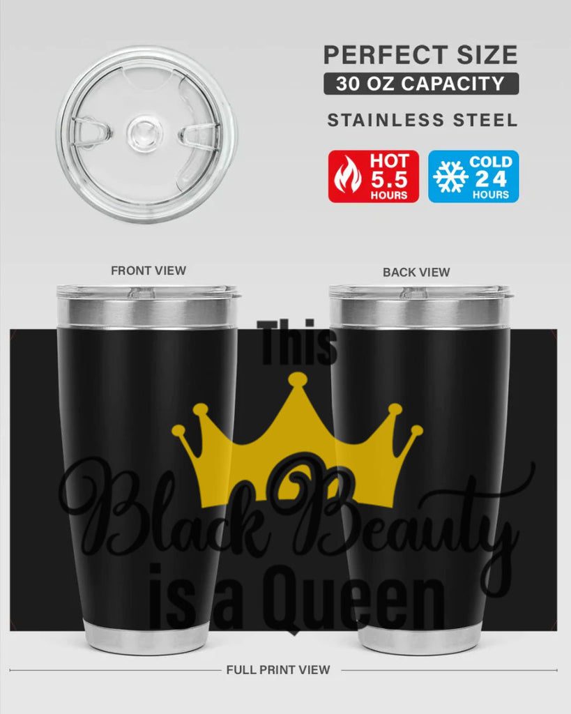 this black beauty is a queen Style 3#- women-girls- Tumbler