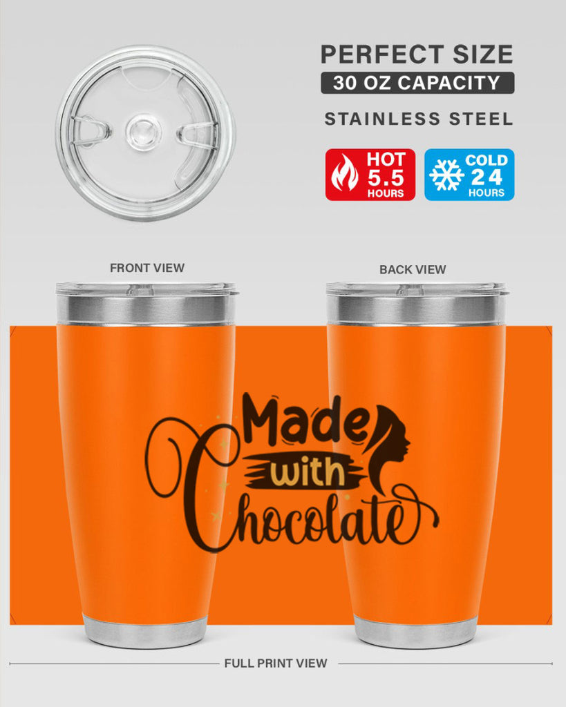 Made with chocolate Style 24#- women-girls- Tumbler