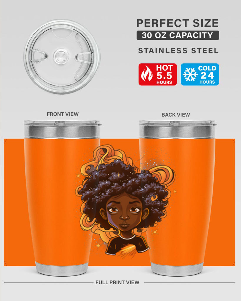 Sparkling Black Girl Design 12#- women-girls- Tumbler