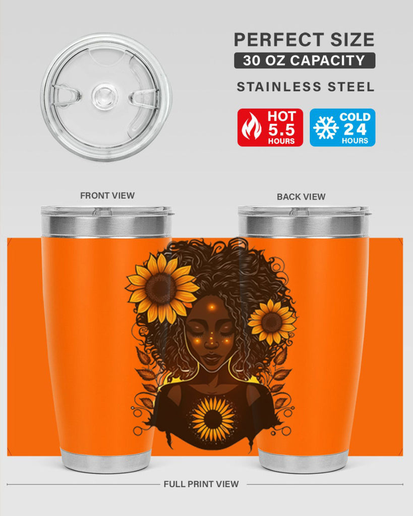 Sparkling Black Girl Design 13#- women-girls- Tumbler