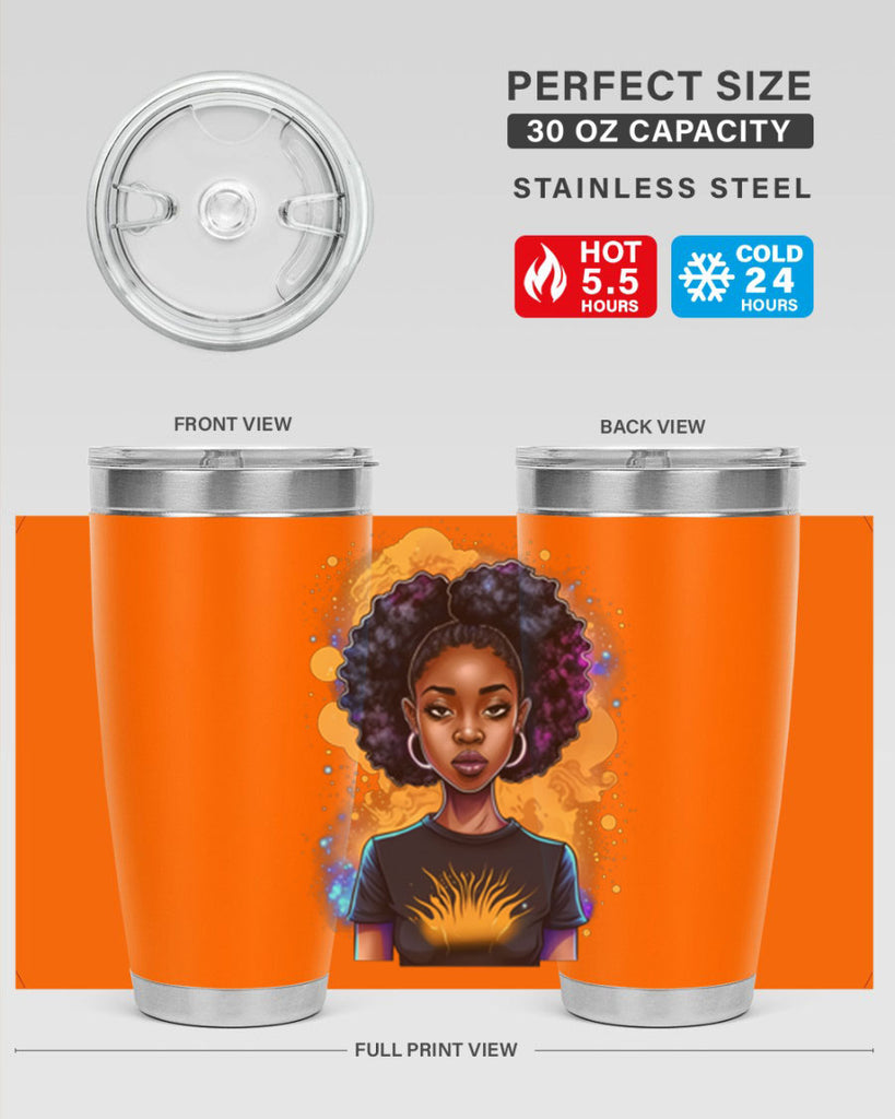 Sparkling Black Girl Design 15#- women-girls- Tumbler