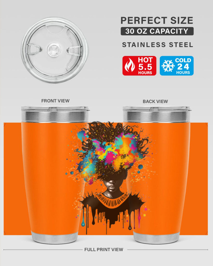 Sparkling Black Girl Design 16#- women-girls- Tumbler