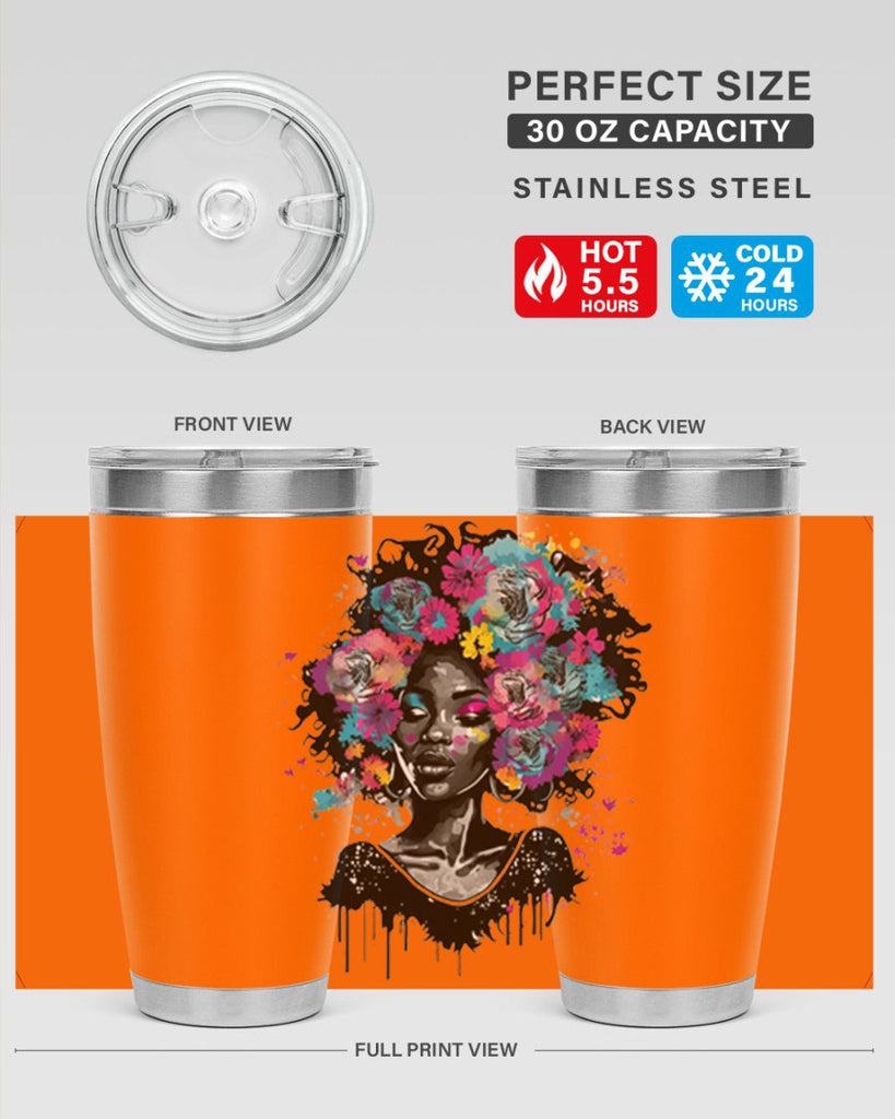 Sparkling Black Girl Design 17#- women-girls- Tumbler