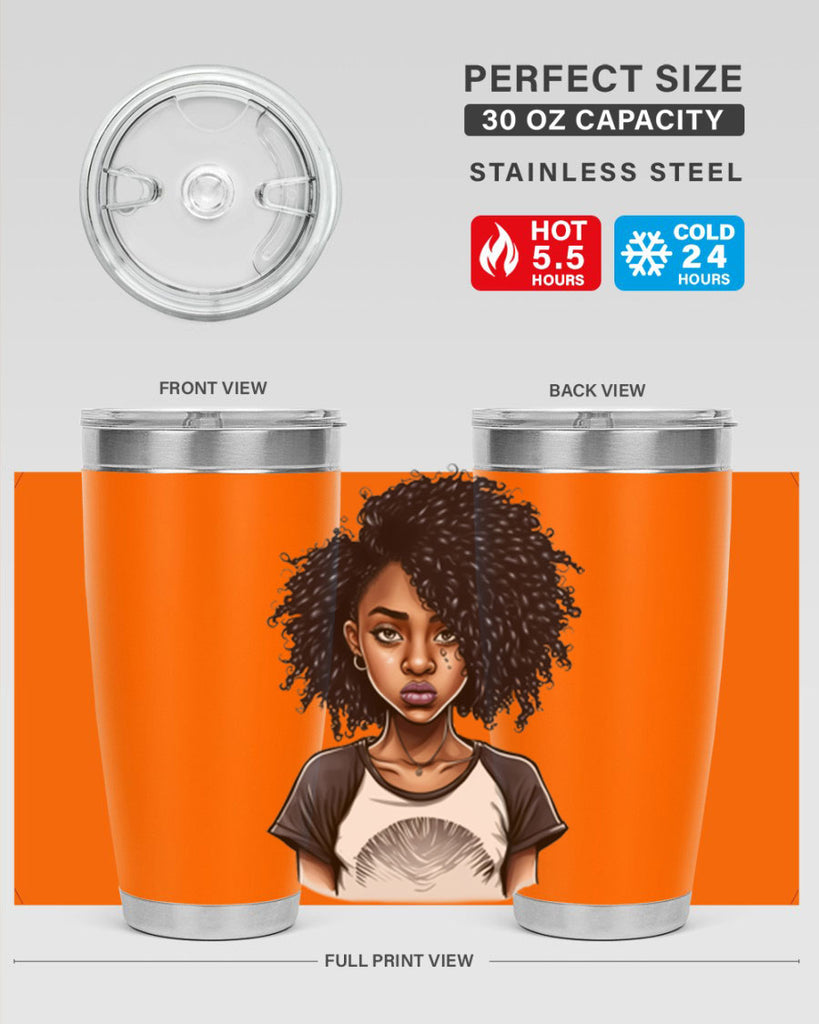 Sparkling Black Girl Design 18#- women-girls- Tumbler