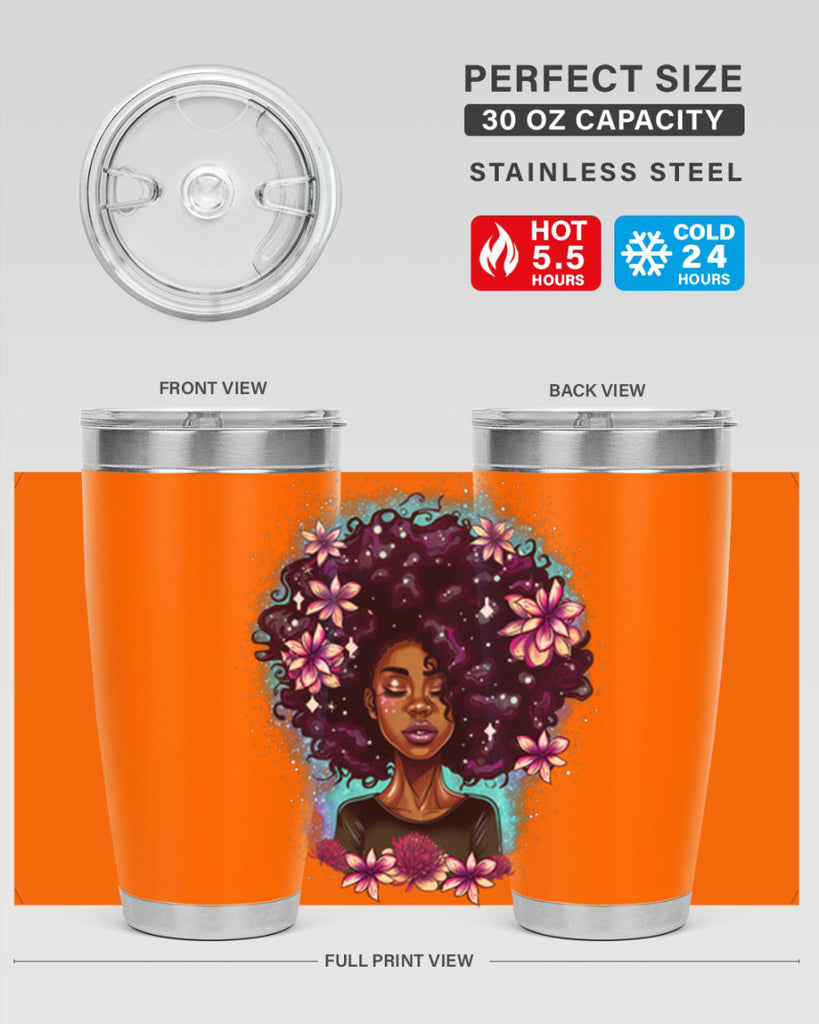 Sparkling Black Girl Design 3#- women-girls- Tumbler