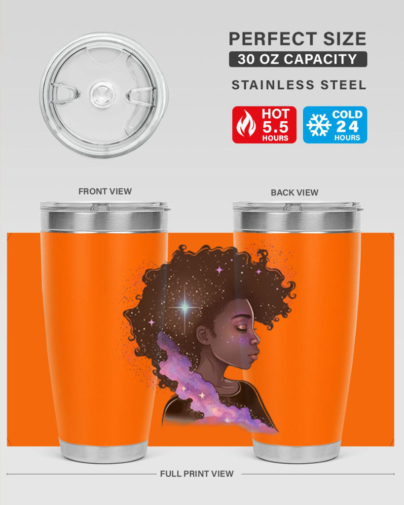 Sparkling Black Girl Design 4#- women-girls- Tumbler