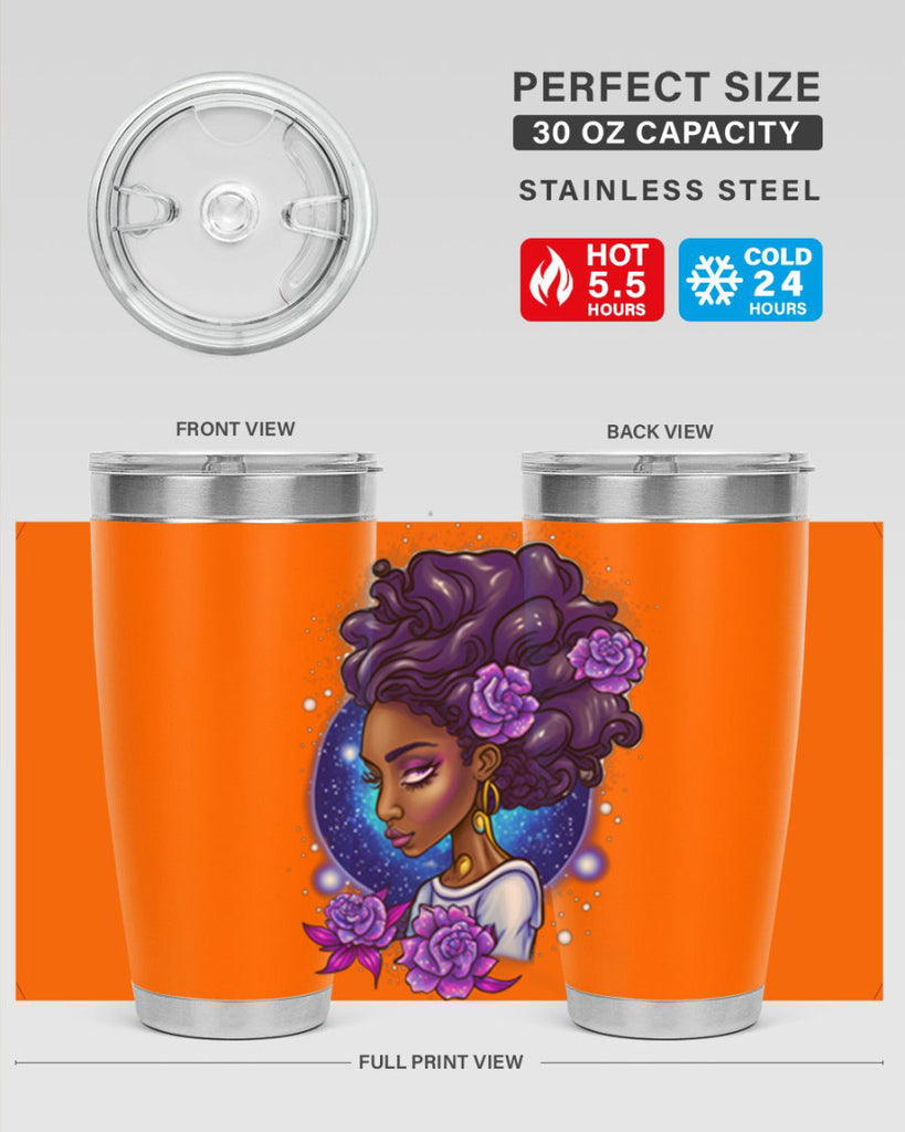 Sparkling Black Girl Design 7#- women-girls- Tumbler