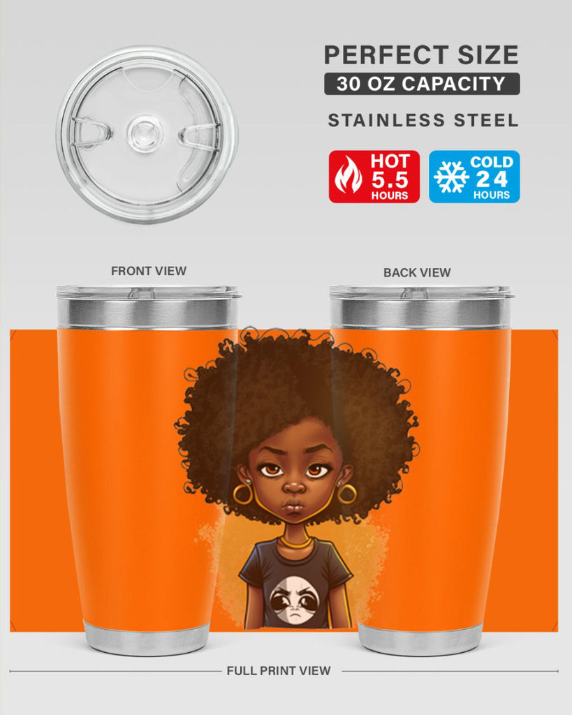 Sparkling Black Girl Design 8#- women-girls- Tumbler