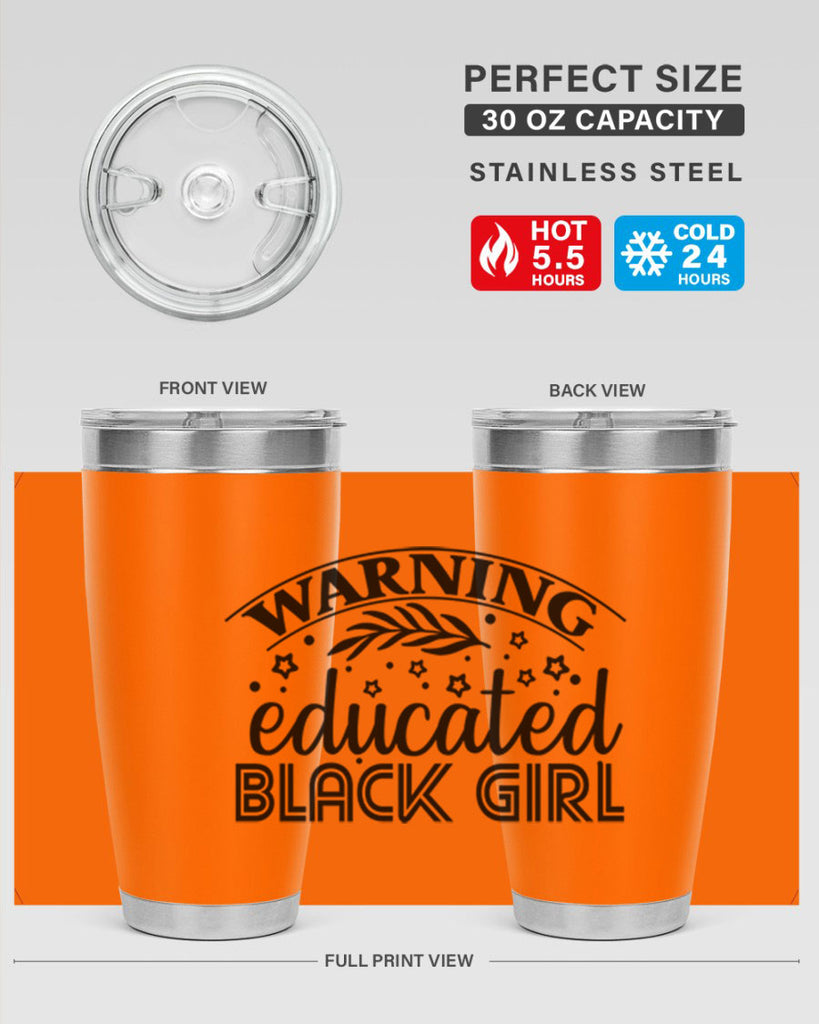 Warning educated black girl Style 1#- women-girls- Tumbler