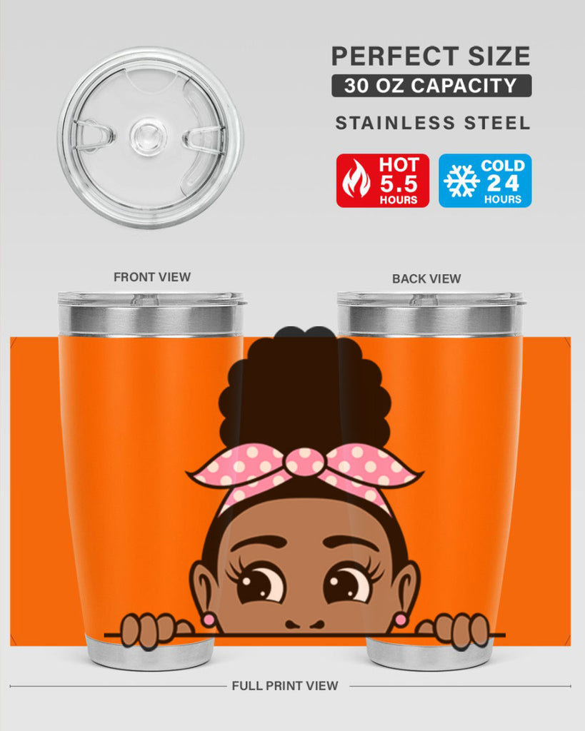 afro puff bandana girl peekaboo 86#- women-girls- Tumbler