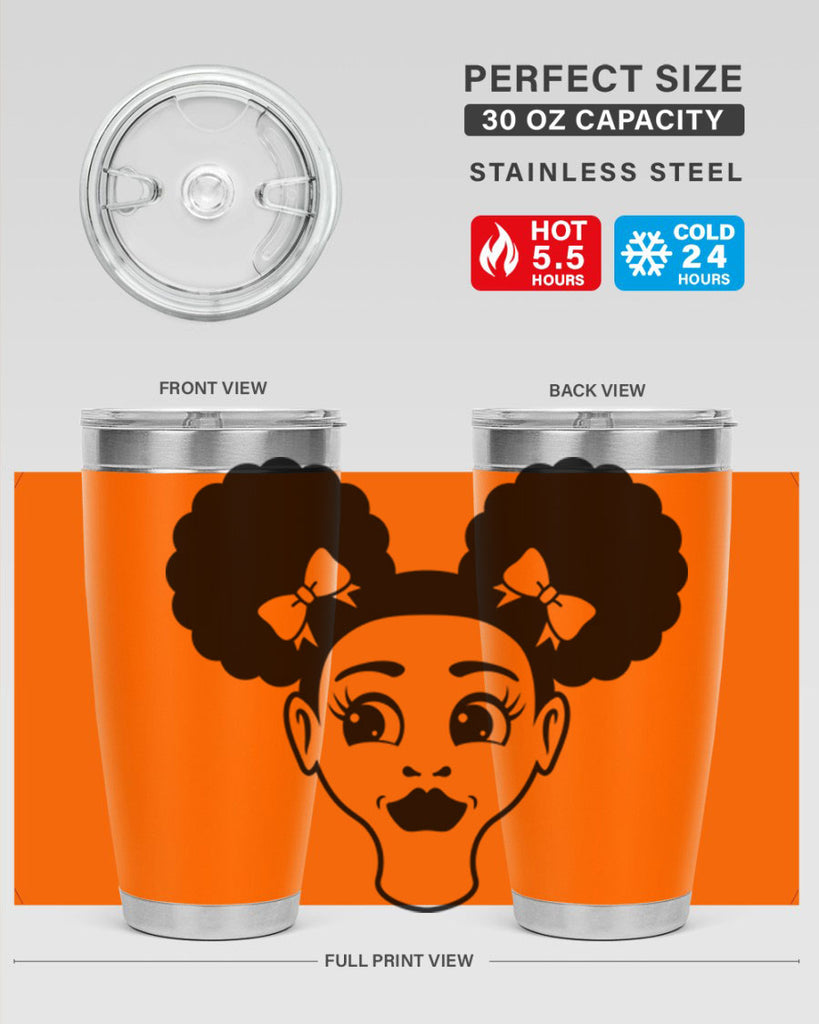 afro puffs girl face 73#- women-girls- Tumbler