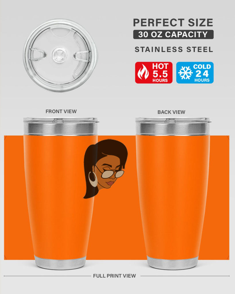 black afro 48#- women-girls- Tumbler