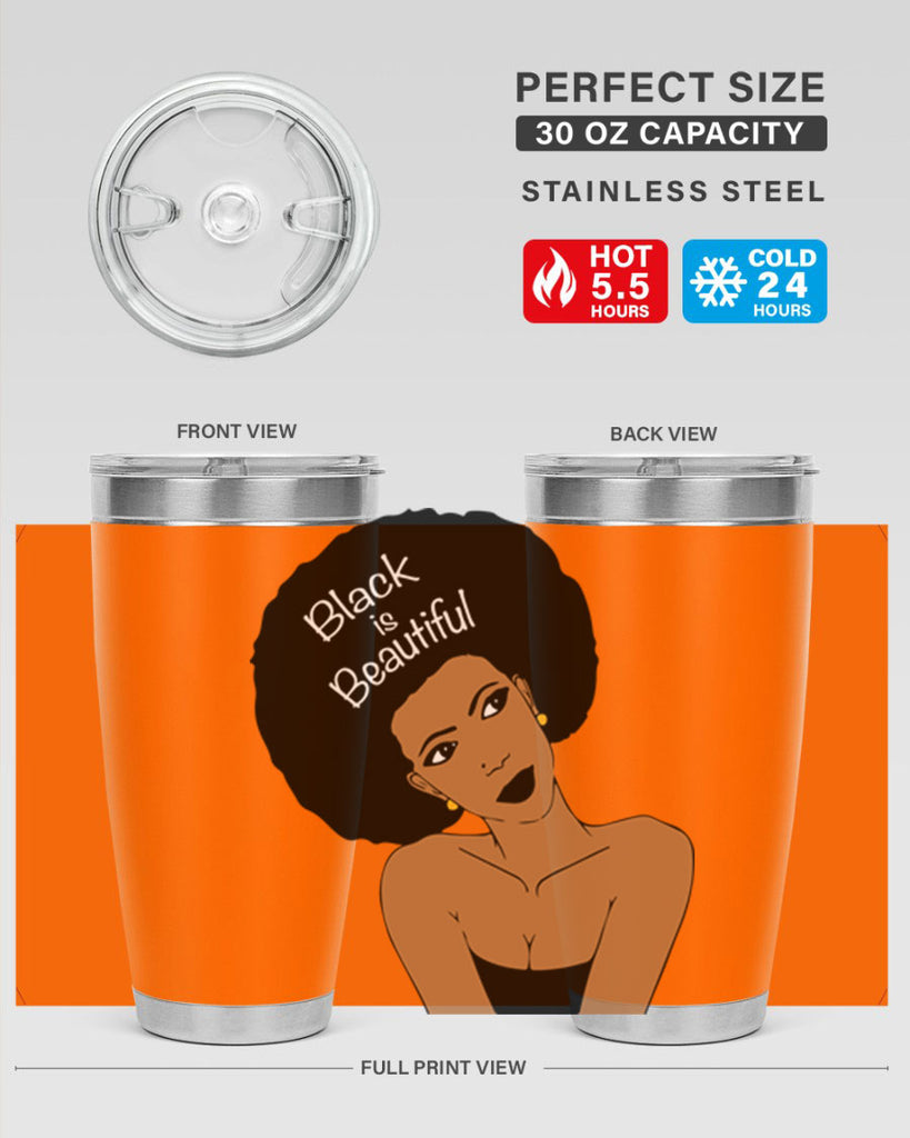 black is beautiful 13#- women-girls- Tumbler