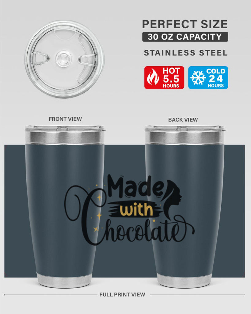 Made with chocolate Style 24#- women-girls- Tumbler