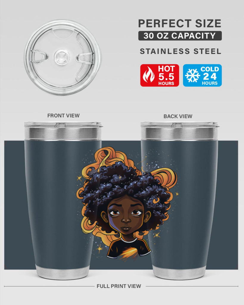 Sparkling Black Girl Design 12#- women-girls- Tumbler