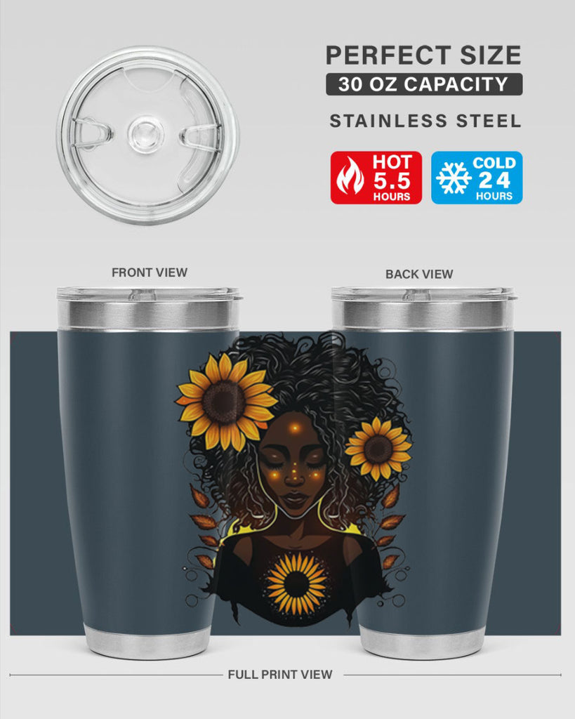 Sparkling Black Girl Design 13#- women-girls- Tumbler