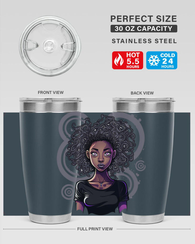 Sparkling Black Girl Design 14#- women-girls- Tumbler