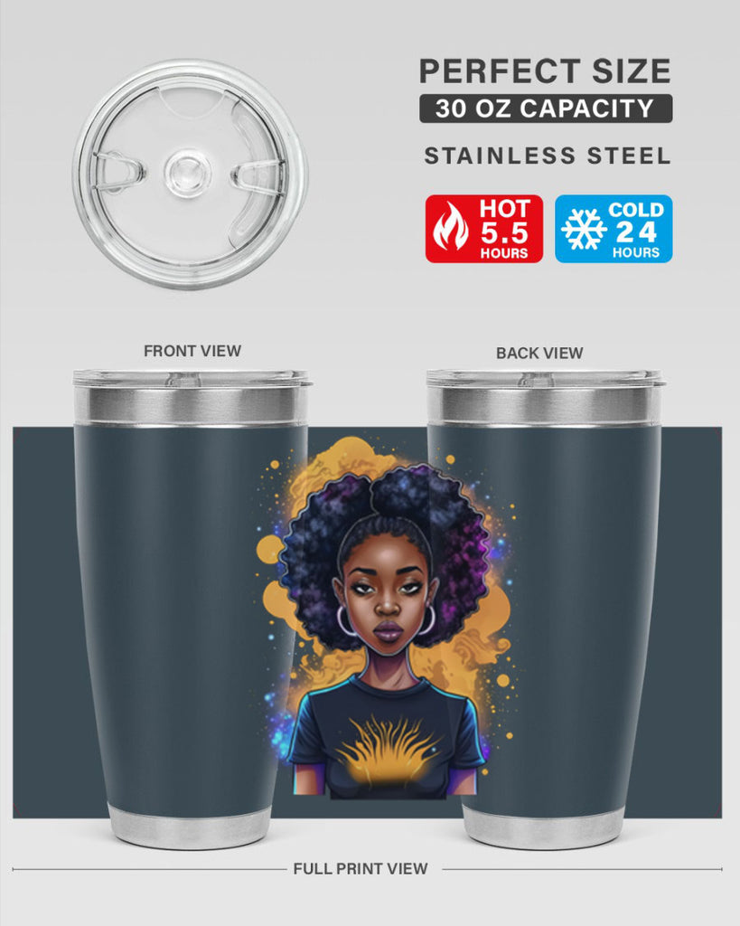 Sparkling Black Girl Design 15#- women-girls- Tumbler
