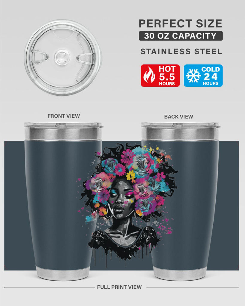 Sparkling Black Girl Design 17#- women-girls- Tumbler