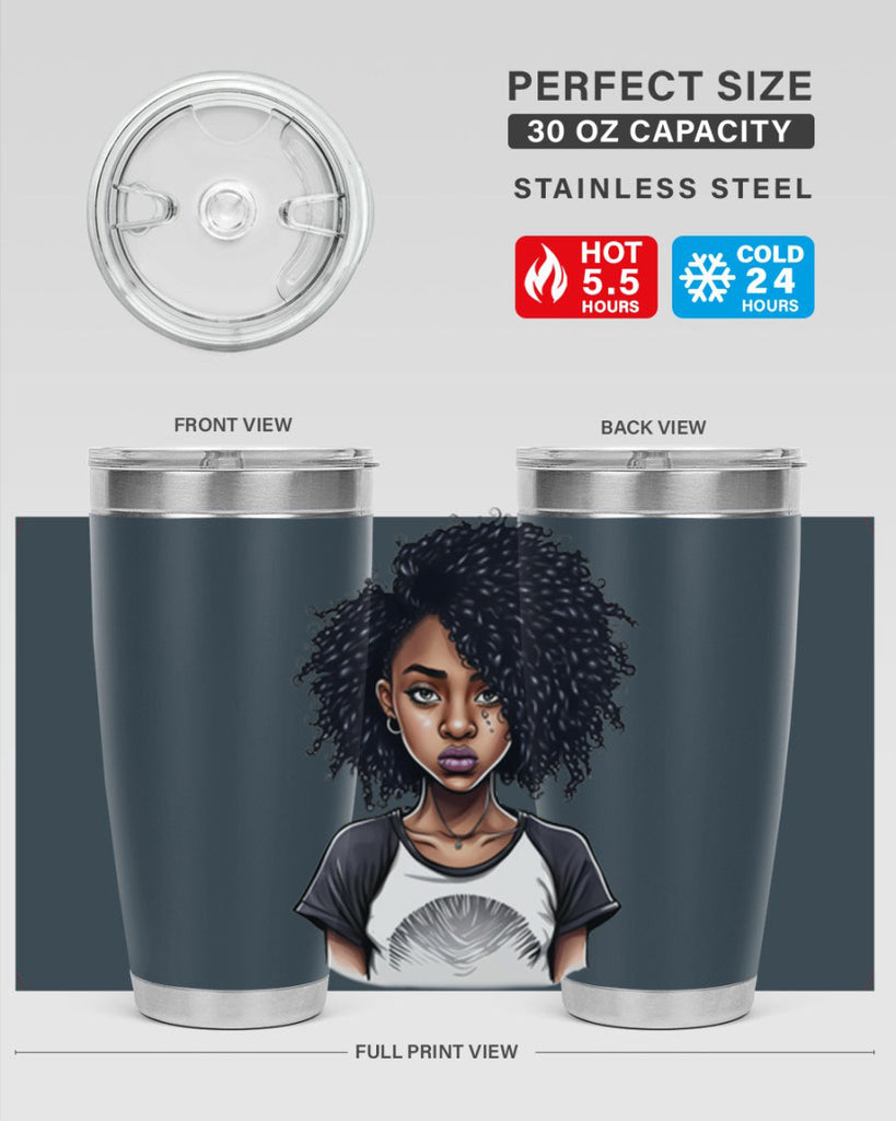 Sparkling Black Girl Design 18#- women-girls- Tumbler