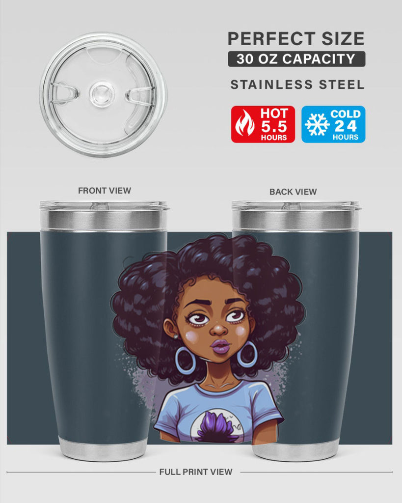 Sparkling Black Girl Design 20#- women-girls- Tumbler