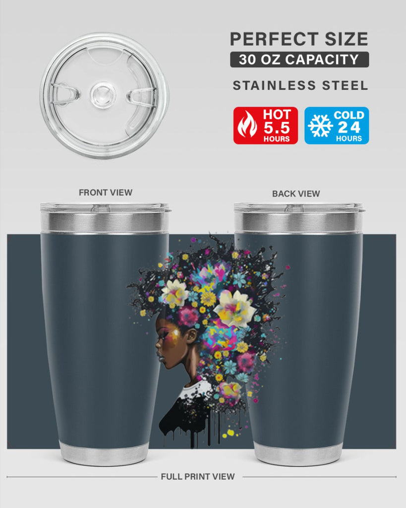 Sparkling Black Girl Design 2#- women-girls- Tumbler