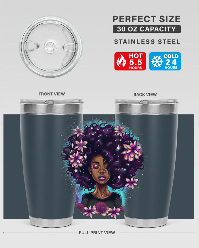 Sparkling Black Girl Design 3#- women-girls- Tumbler