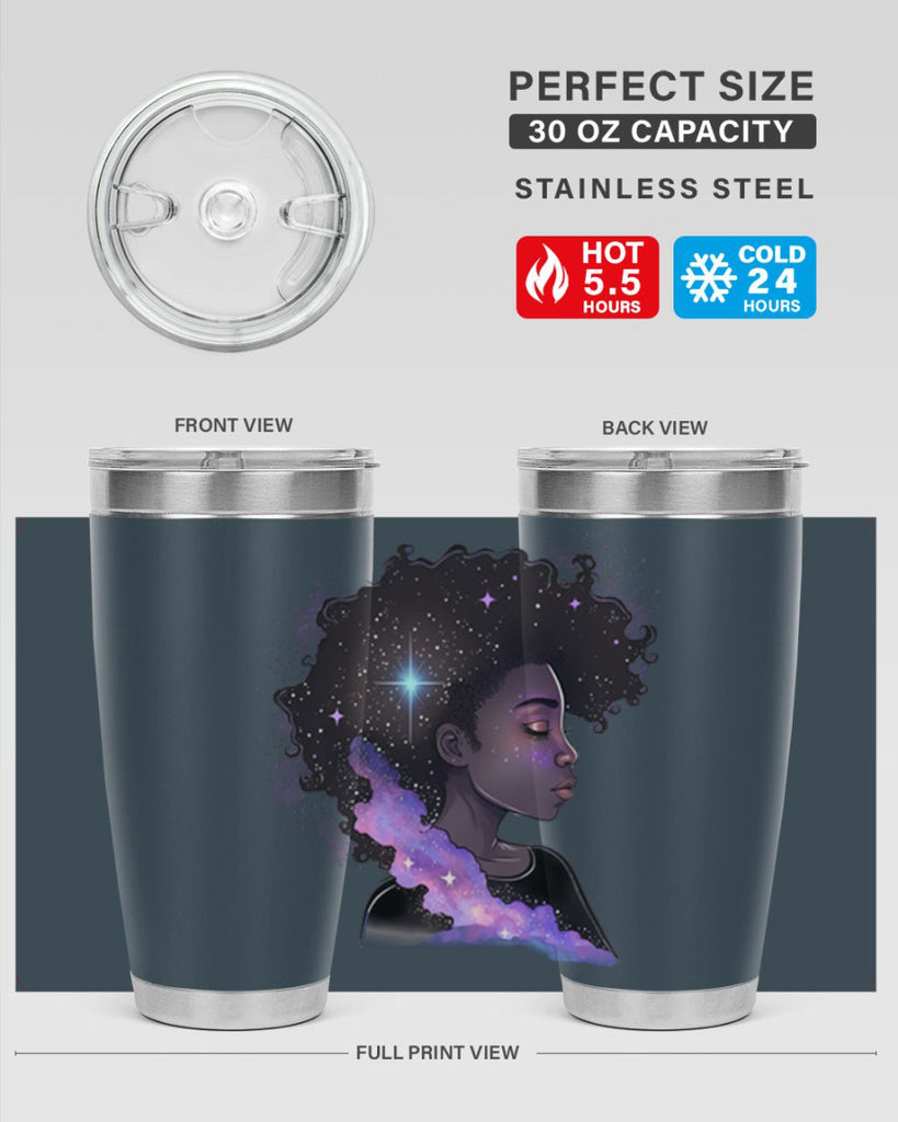 Sparkling Black Girl Design 4#- women-girls- Tumbler