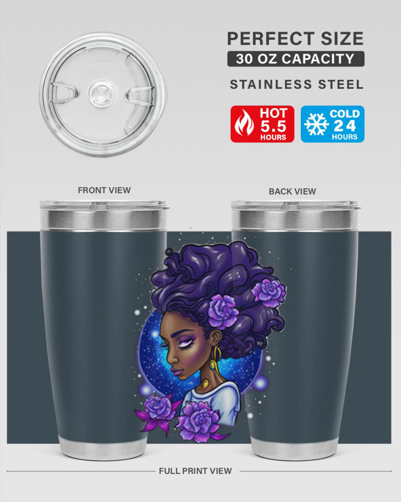 Sparkling Black Girl Design 7#- women-girls- Tumbler