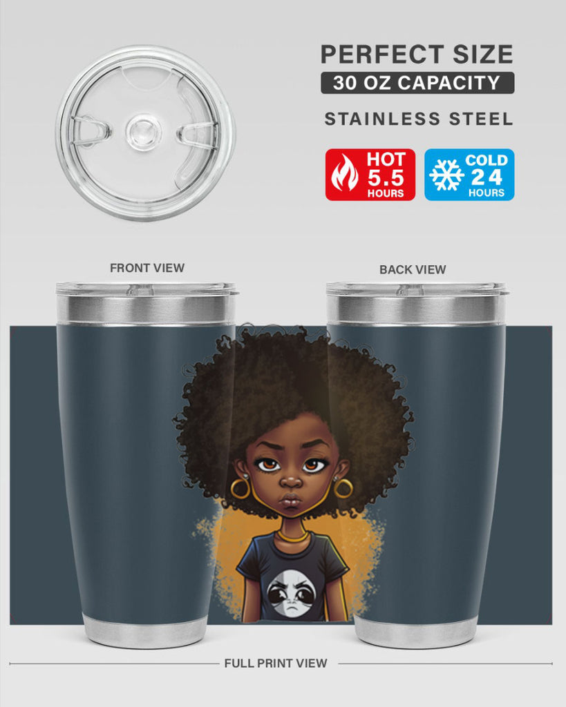 Sparkling Black Girl Design 8#- women-girls- Tumbler
