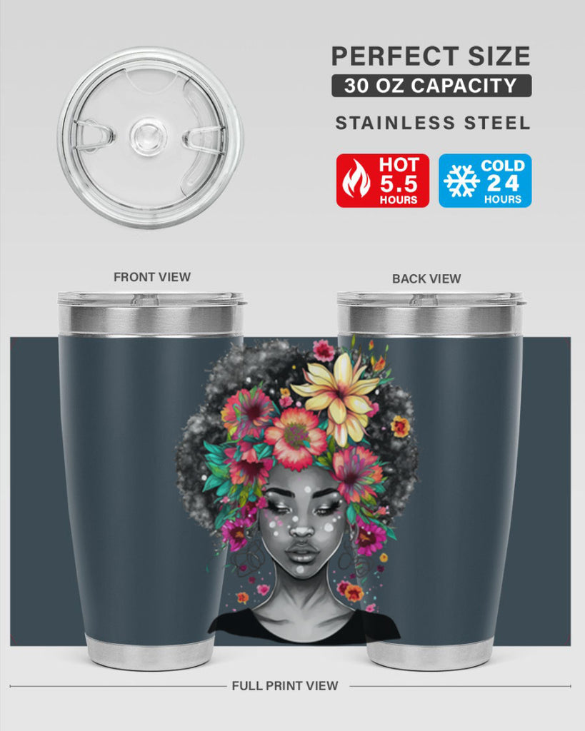 Sparkling Black Girl Design 9#- women-girls- Tumbler