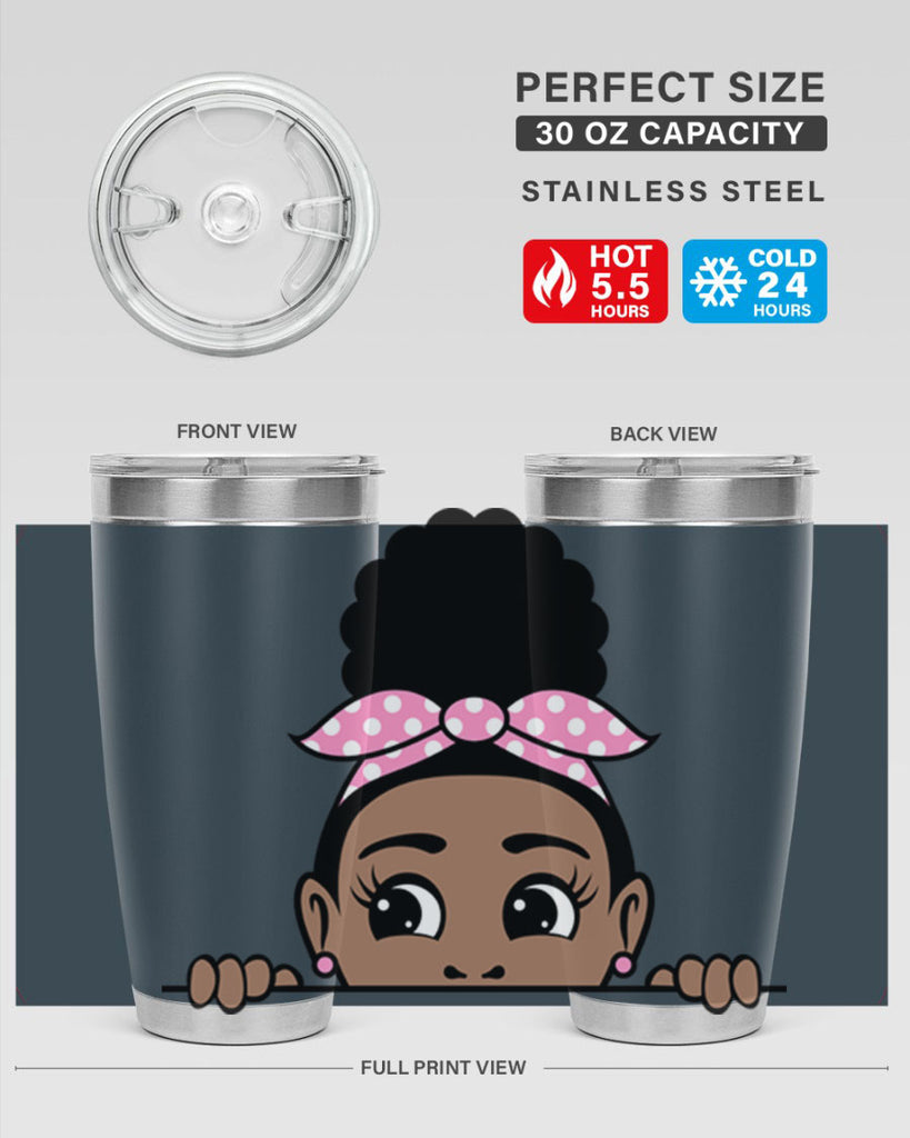 afro puff bandana girl peekaboo 86#- women-girls- Tumbler