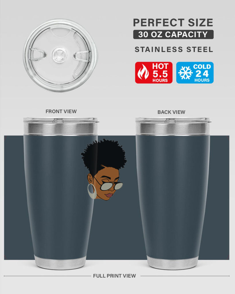 black afro 44#- women-girls- Tumbler