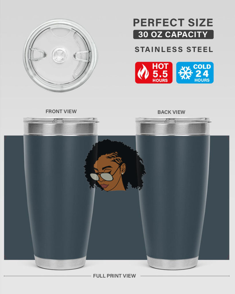 black afro 47#- women-girls- Tumbler