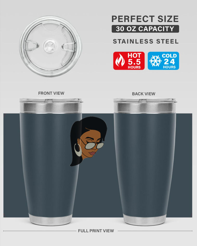 black afro 48#- women-girls- Tumbler