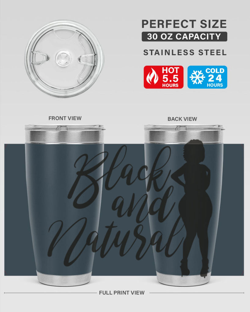 black and natural 22#- women-girls- Tumbler
