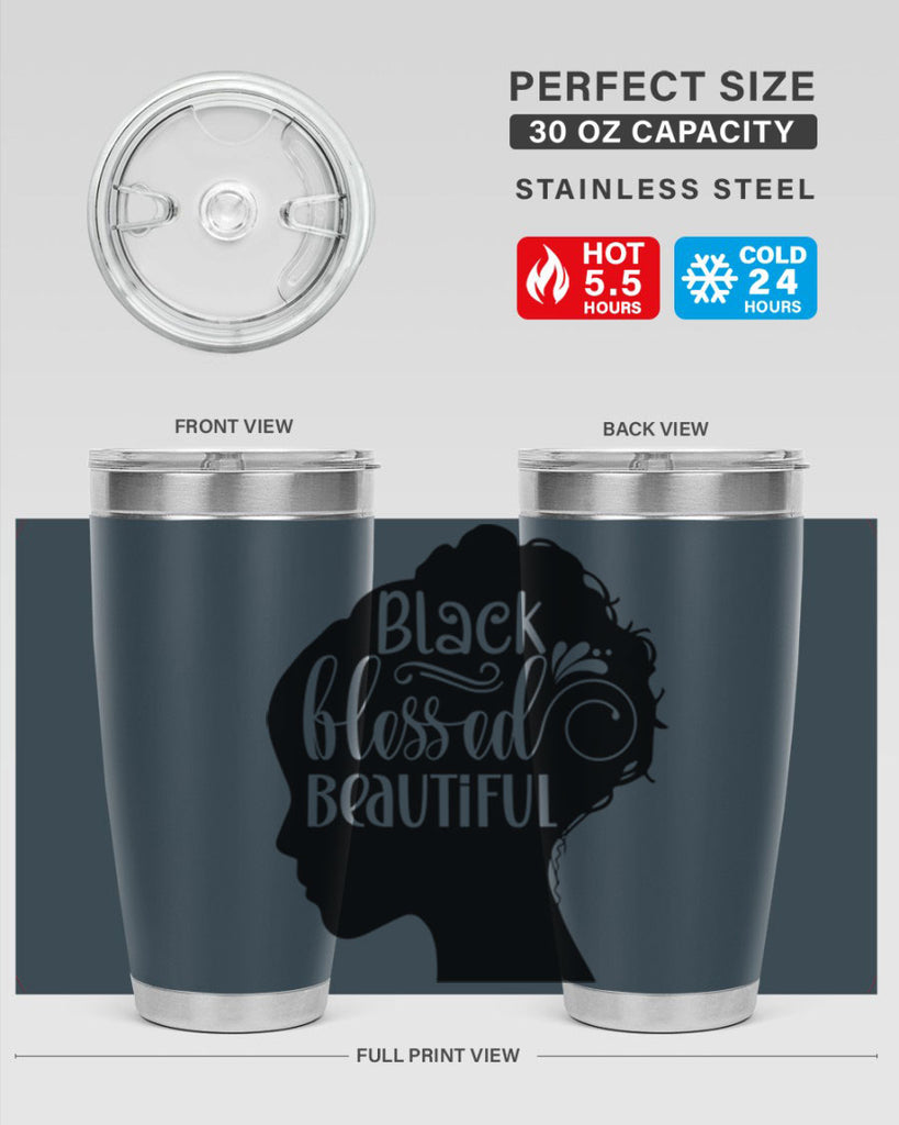 black blessed beautiful Style 62#- women-girls- Tumbler