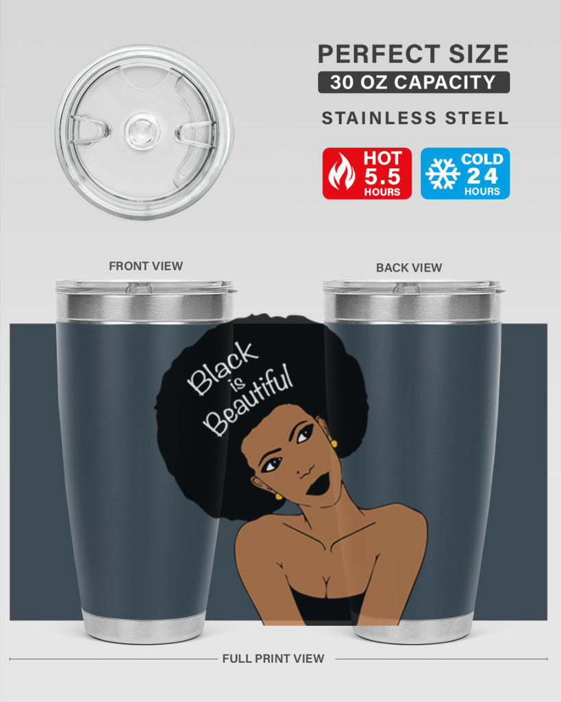 black is beautiful 13#- women-girls- Tumbler