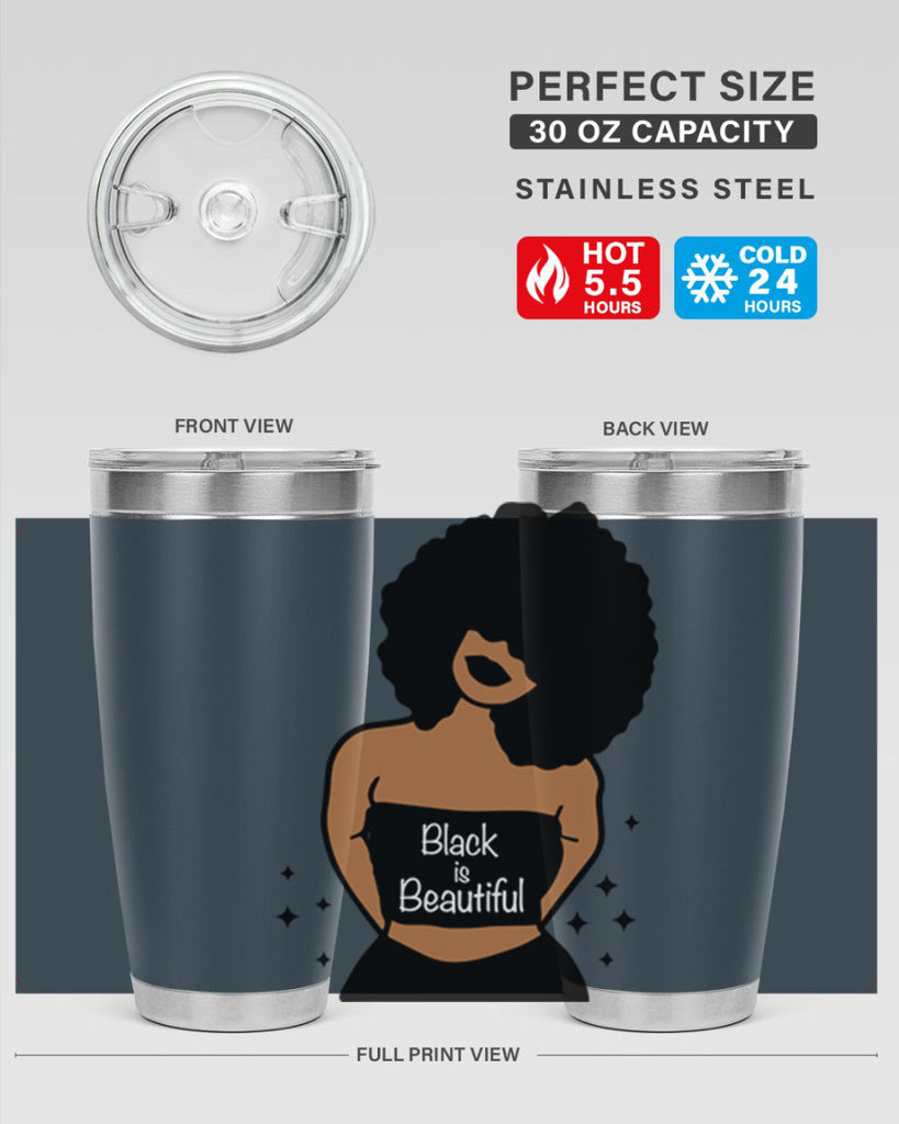 black is beautiful 16#- women-girls- Tumbler