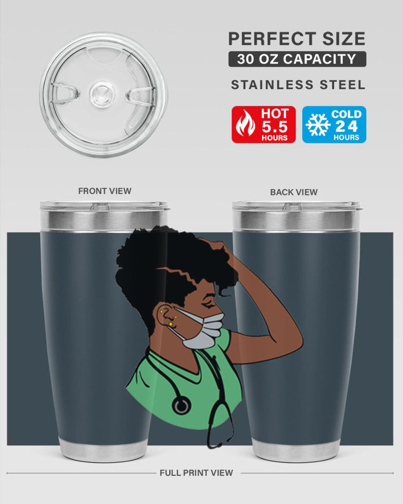 black nurse 2#- women-girls- Tumbler