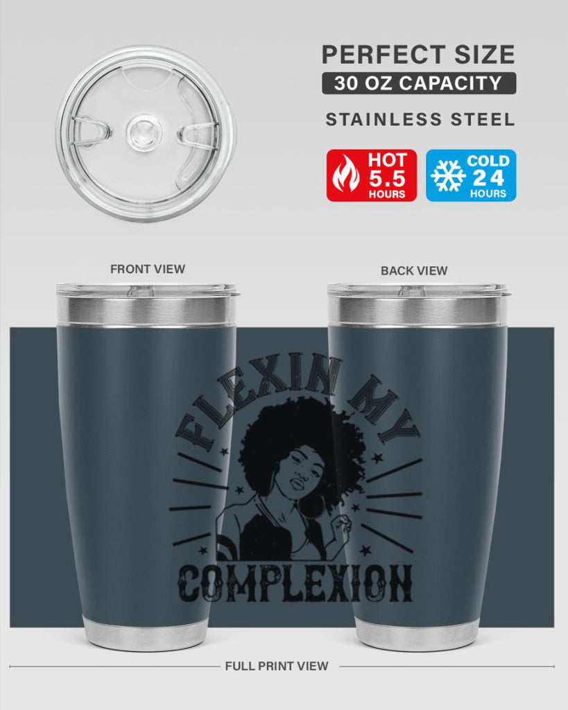 flexin my complexion Style 34#- afro- Tumbler
