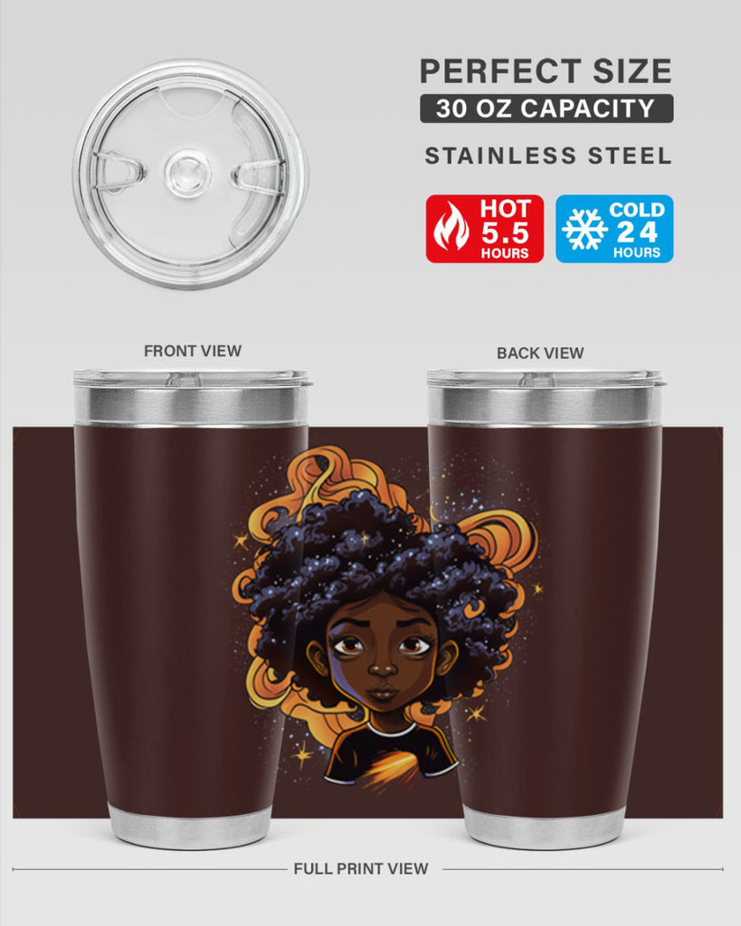 Sparkling Black Girl Design 12#- women-girls- Tumbler