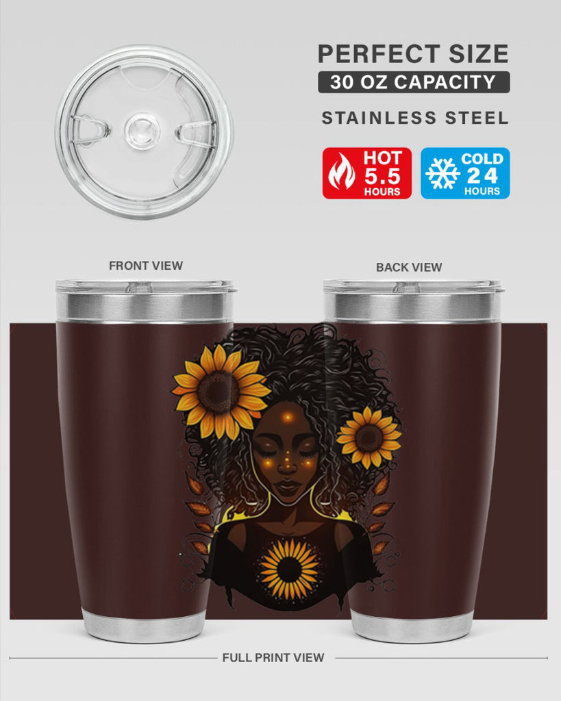 Sparkling Black Girl Design 13#- women-girls- Tumbler