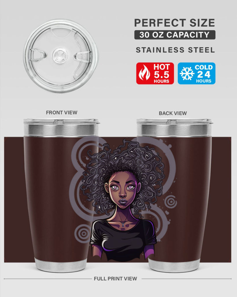 Sparkling Black Girl Design 14#- women-girls- Tumbler