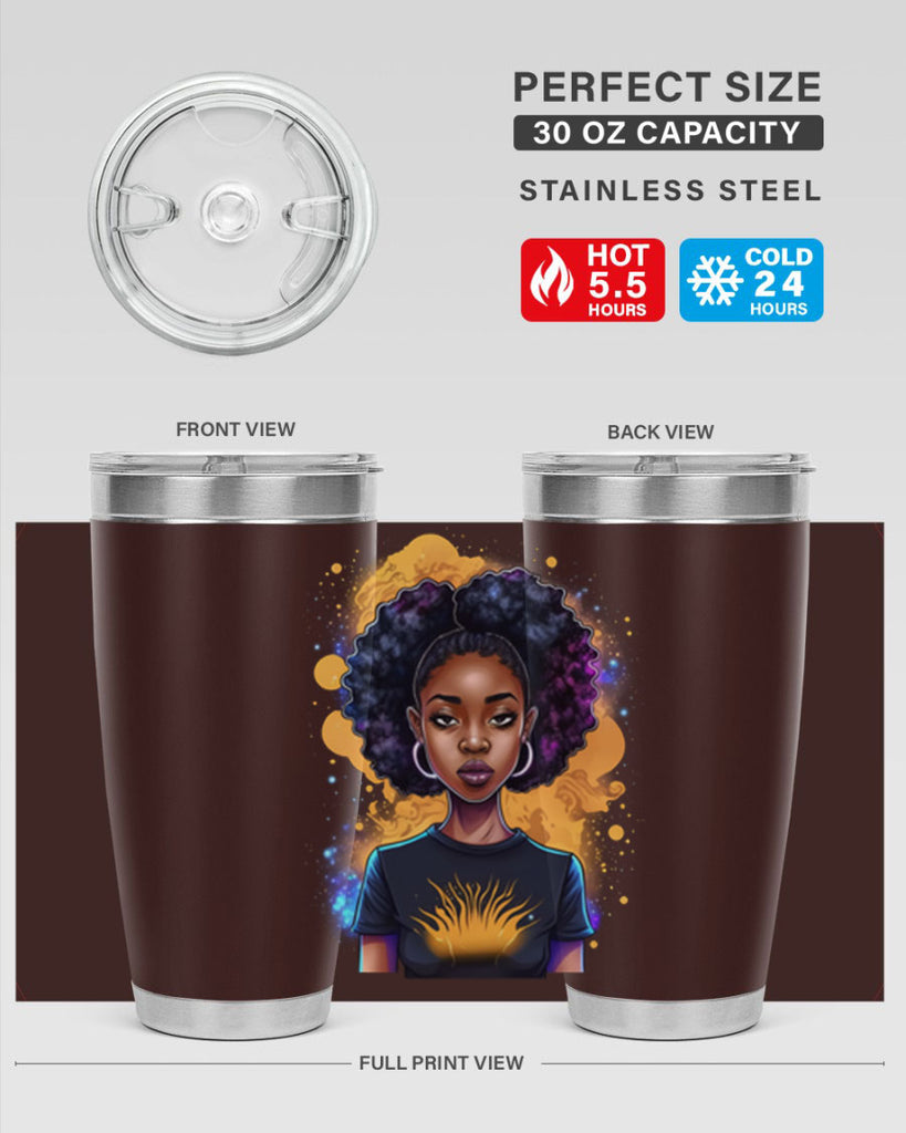 Sparkling Black Girl Design 15#- women-girls- Tumbler